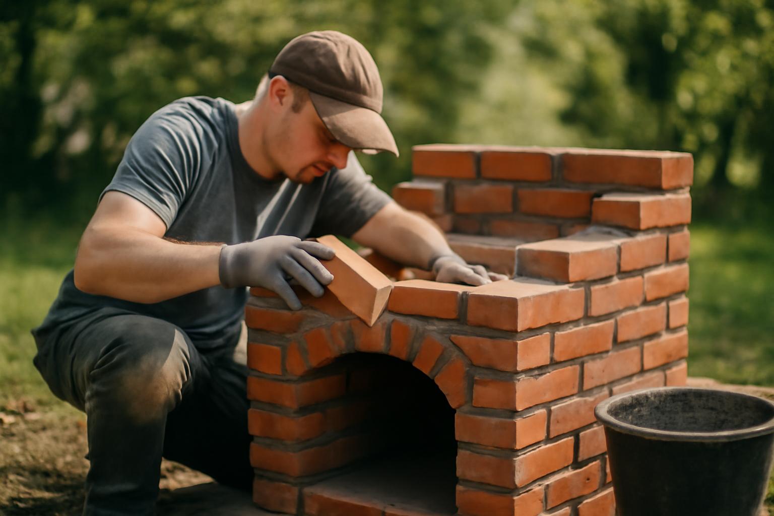 Budowa murowanego grilla ogrodowego krok po kroku