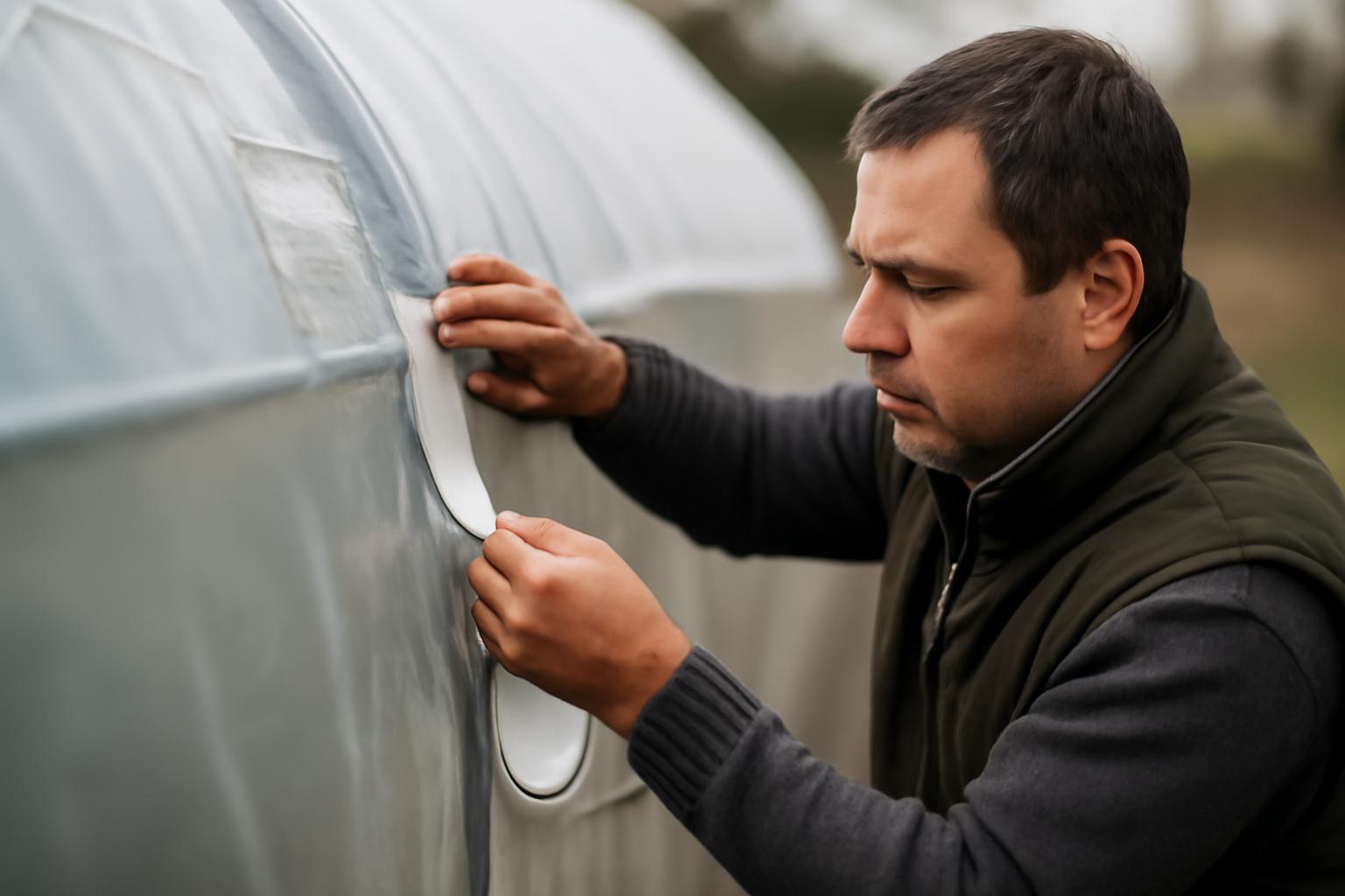 Naprawa tunelu foliowego – taśmy, łaty, kleje i zgrzewanie