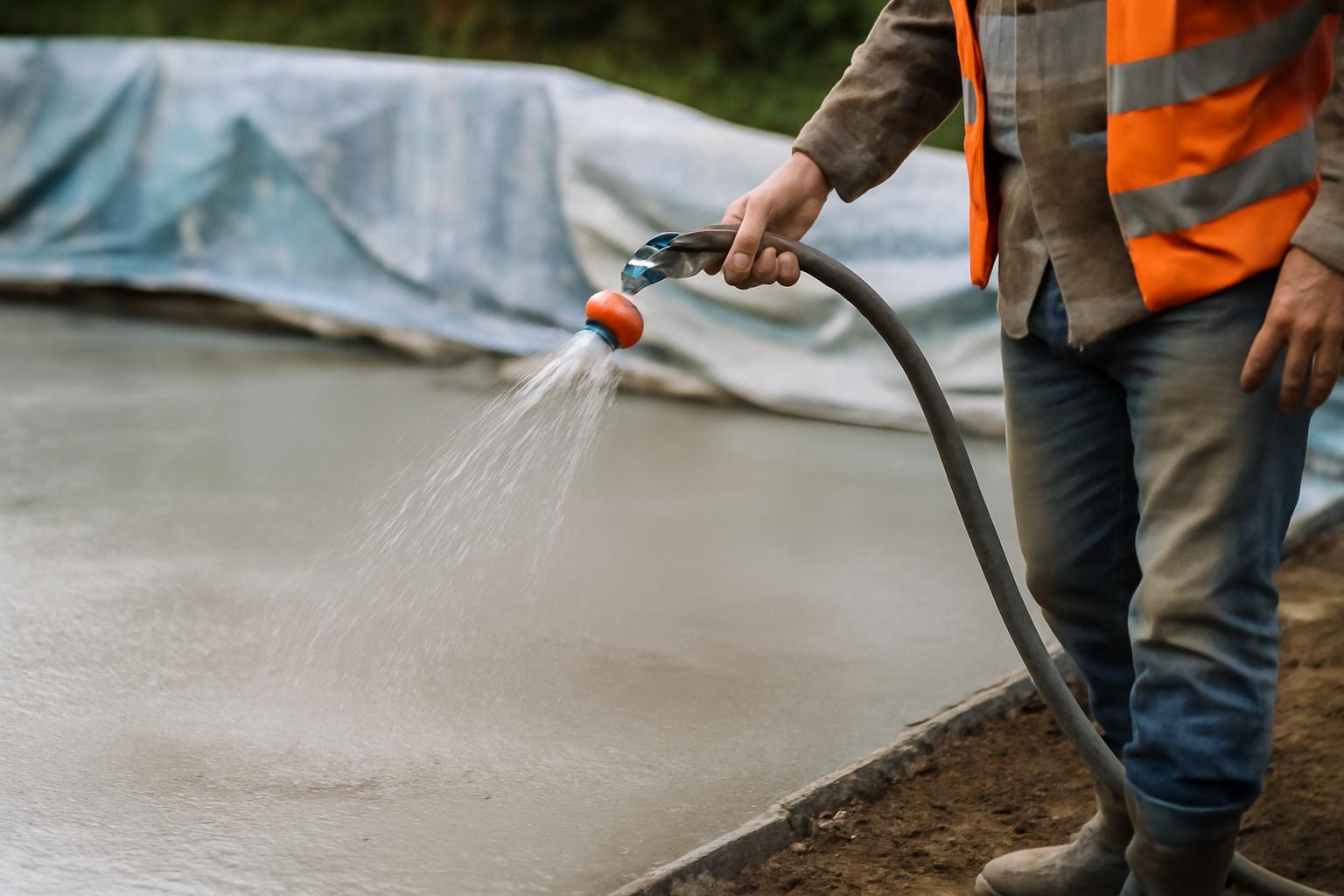 Pielęgnacja betonu po ułożeniu (nawilżanie i ochrona)