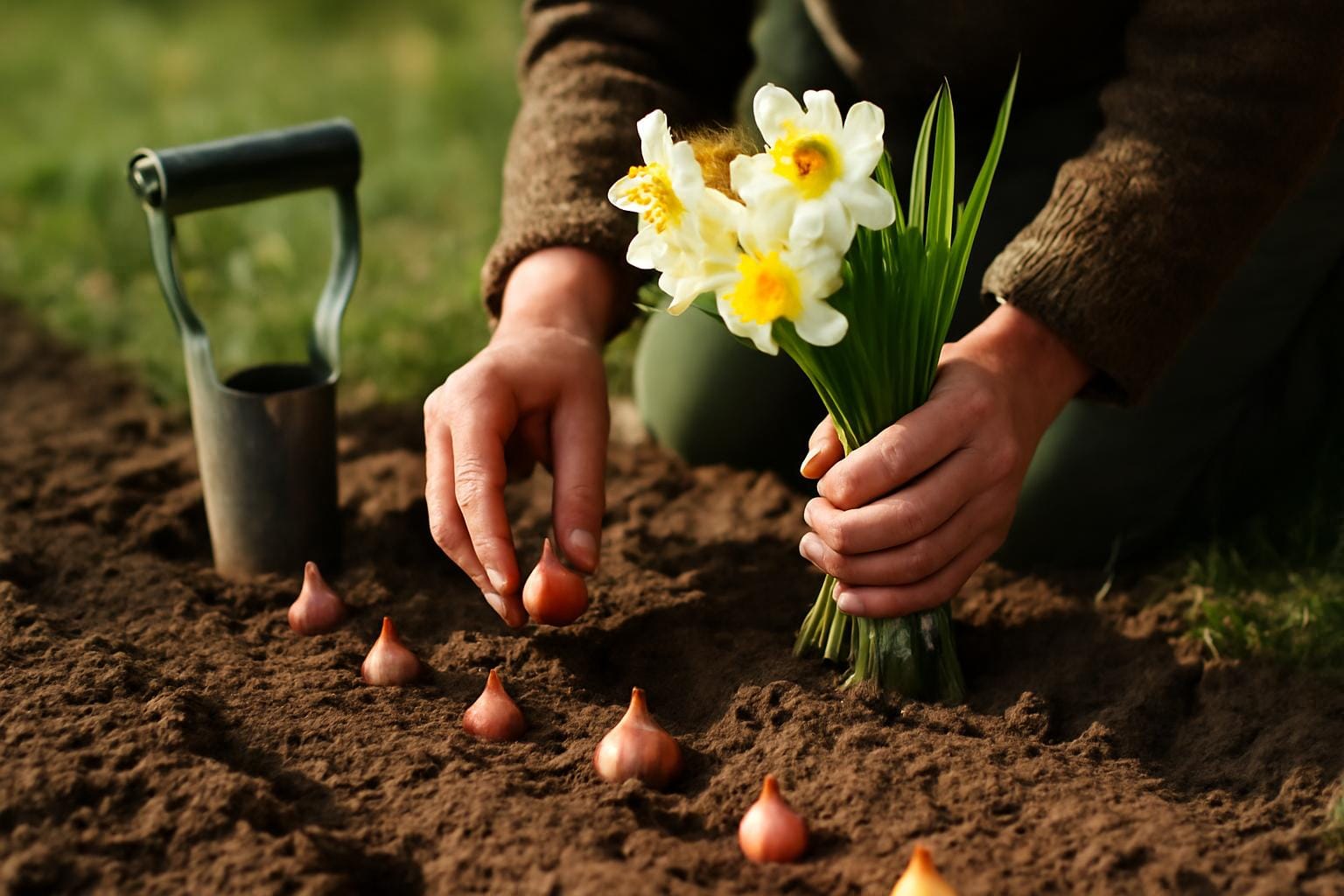 Wiosenne sadzenie cebul kwiatowych (kwiecień–maj)